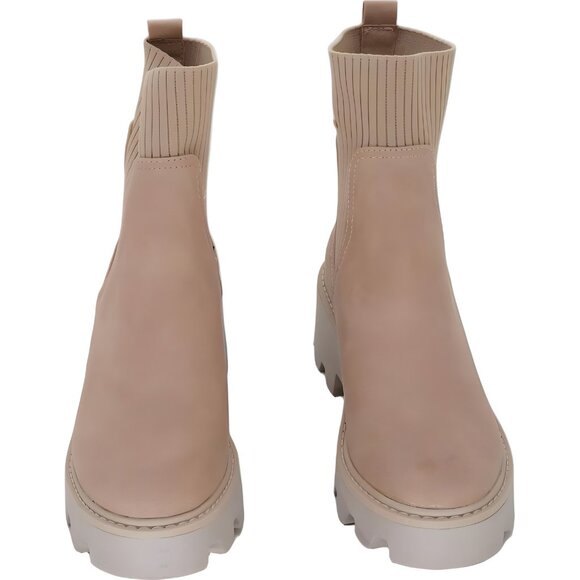 Dolce Vita Villa Chelsea Lug Boot - Light Tan Women's US 7M - Picture 5 of 6